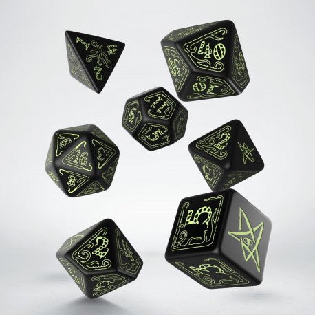 Roolipeli nopat Call of Cthulhu Dice Black & glow-in-the-dark - Q Workshop - Tarotpuoti