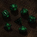 Roolipeli nopat Runic Black & glow-in-the-dark Dice Set - Q Workshop - Tarotpuoti