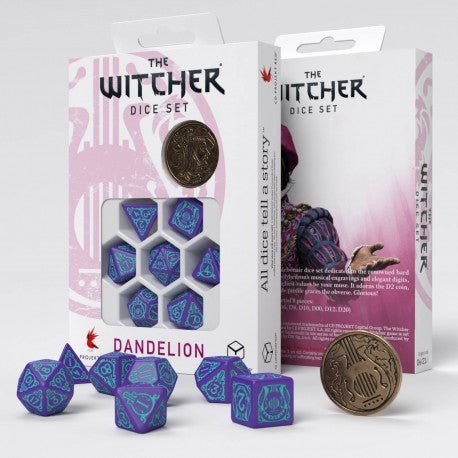 Roolipeli nopat The Witcher Dice Set. Dandelion - Half a Century of Poetry - Q Workshop - Tarotpuoti