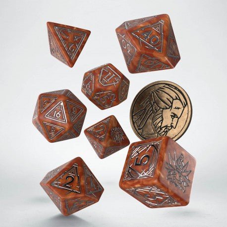 Roolipeli nopat The Witcher Dice Set. Geralt - The Monster Slayer - Q Workshop - Tarotpuoti