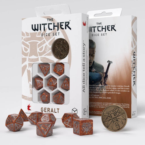 Roolipeli nopat The Witcher Dice Set. Geralt - The Monster Slayer - Q Workshop - Tarotpuoti