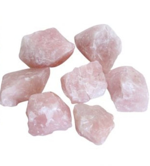 Ruusukvartsi upeita suurehkoja raakapaloja 3-5cm Madagascar - Tarotpuoti