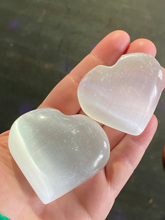 Seleniitti sydän 5-6cm - Tarotpuoti