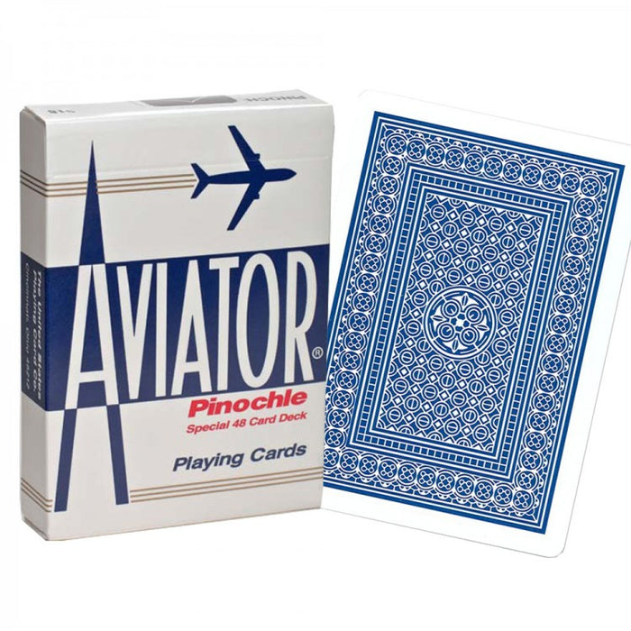 Aviator Pinochle Standard Pokerkarten (Blau)