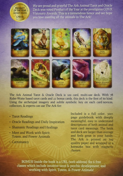 The Ark Animal Tarot & Oracle Deck - Second Edition: 100 Animal Multi-Use Cards & Guidebook Normaaliversio - Tarotpuoti