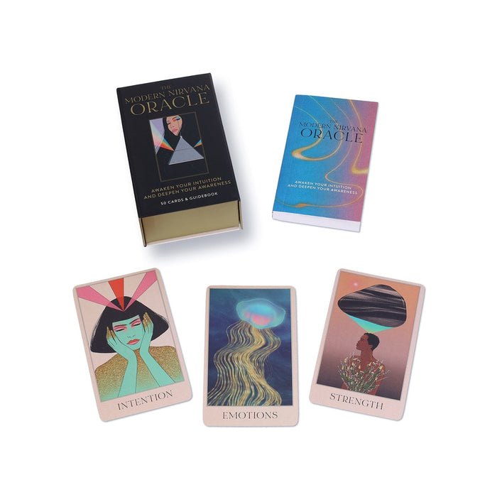 The Modern Nirvana Oracle Deck: Awaken Your Intuition and Deepen Your Awareness -50 Cards & Guidebook - Kat Graham, Jennifer Sodini - Tarotpuoti