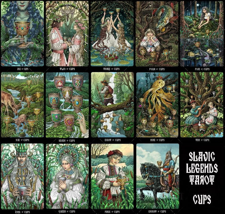 The Slavic Legends Tarot - Size 12cm, Black edges - Taroteca Studios - Tarotpuoti