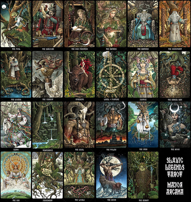 The Slavic Legends Tarot - Size 12cm, Black edges - Taroteca Studios - Tarotpuoti