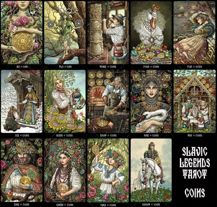 The Slavic Legends Tarot - Size 12cm, Black edges - Taroteca Studios - Tarotpuoti