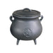 Valurauta noidanpata Pentagram Black Cast Iron Cauldron n.18cm - Tarotpuoti