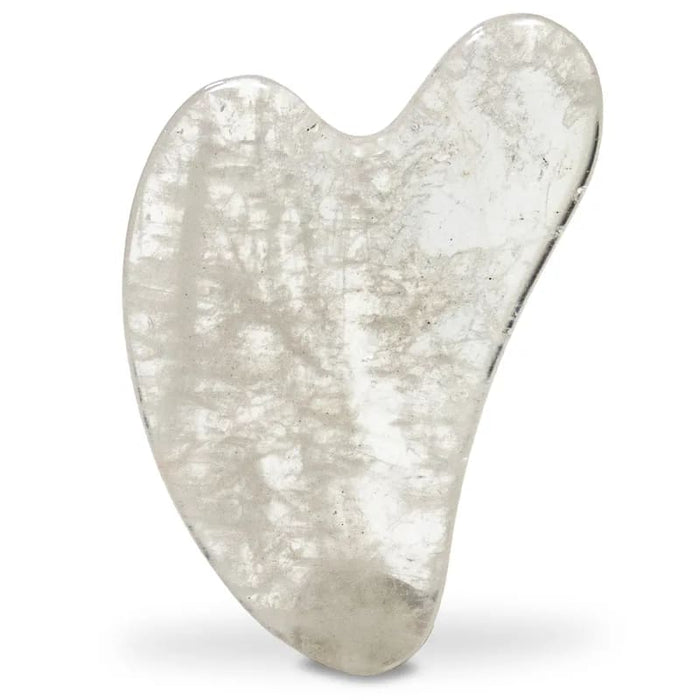 Vuorikristalli gua sha hierontakivi 8cm - Tarotpuoti